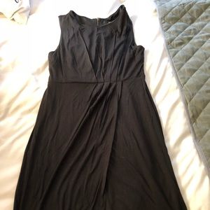Black dress with touched front and back zipper